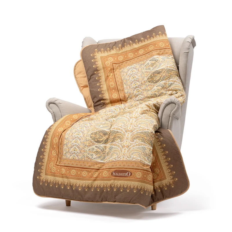 Plaid Scaldotto kashmir in Cotone Pettinato 250 gr/mq