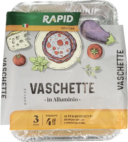 Rapid Vaschette 4 Porzioni Senza Coperchio