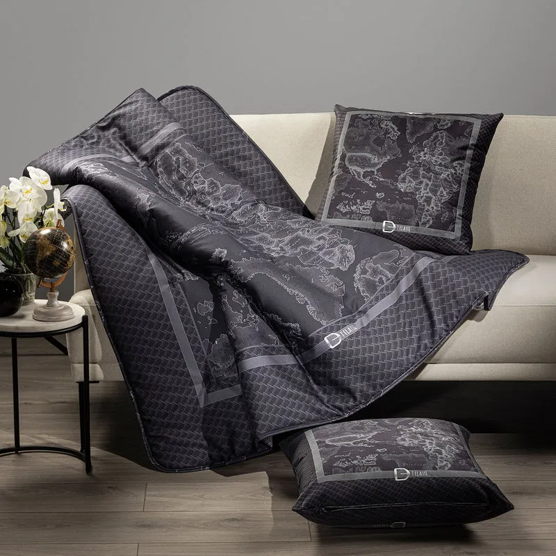 Plaid geo night in Raso di cotone 150 gr/mq