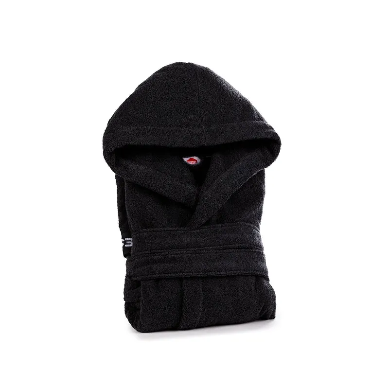 Accappatoio con Cappuccio logo Moderno in Cotone 380 gr/mq