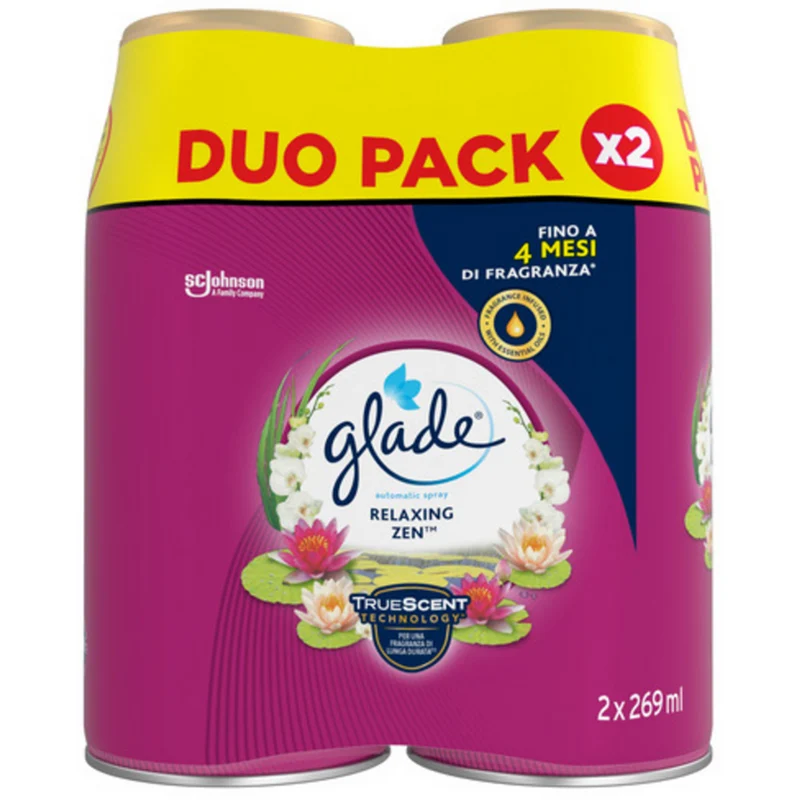 Glade - Ricarica Relaxing Zen per Spray Automatico - 2 Pezzi da 269 ml