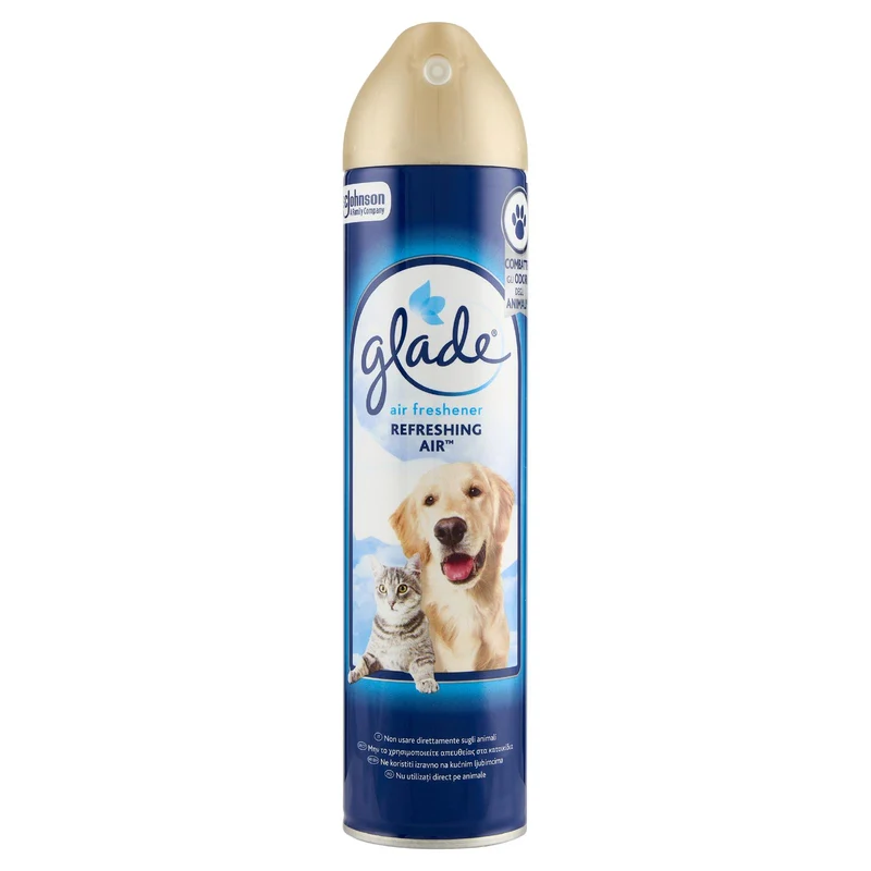 Glade Deodorante per Ambienti Spray Fragranza Refreshing Air™ Combatte odori animali domestici 300ml