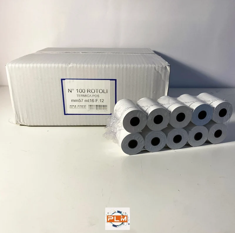 100 Rotoli Carta Termica per POS 57x16m BPA Free – Anima F.12 | Scontrini e Ricevute