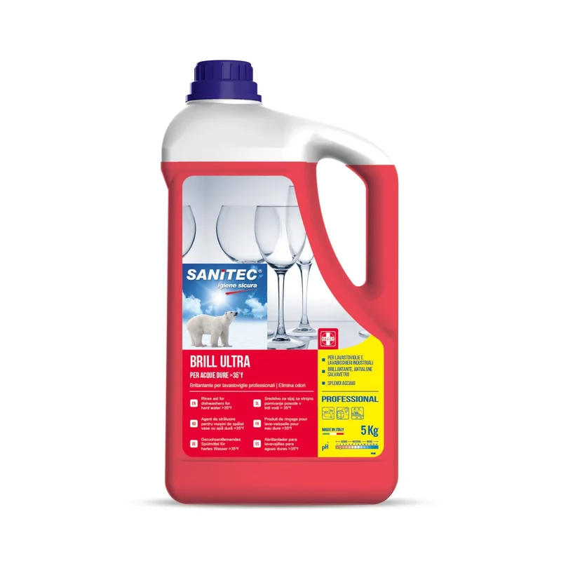 SANITEC – Brill Ultra – Additivo Brillantante per Lavastoviglie Industriali