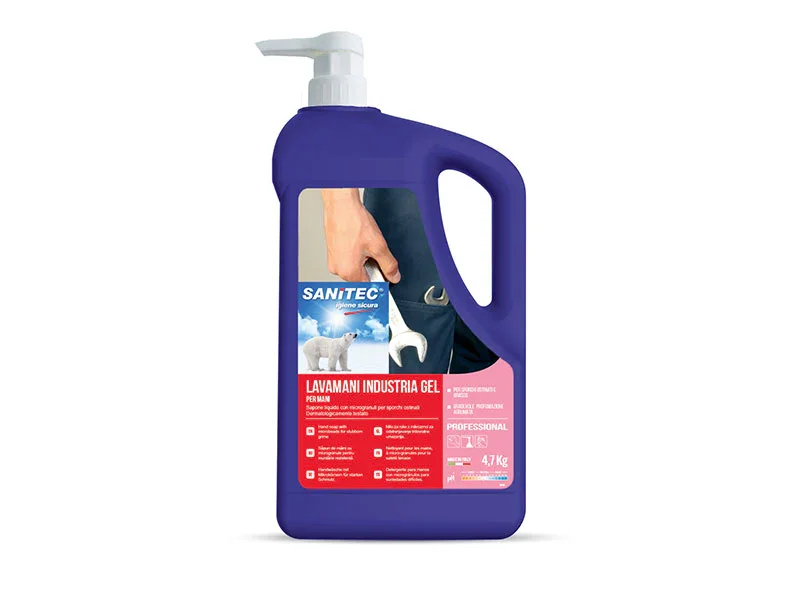 SANITEC – Lavamani Industria Gel – Sapone Liquido con Microgranuli