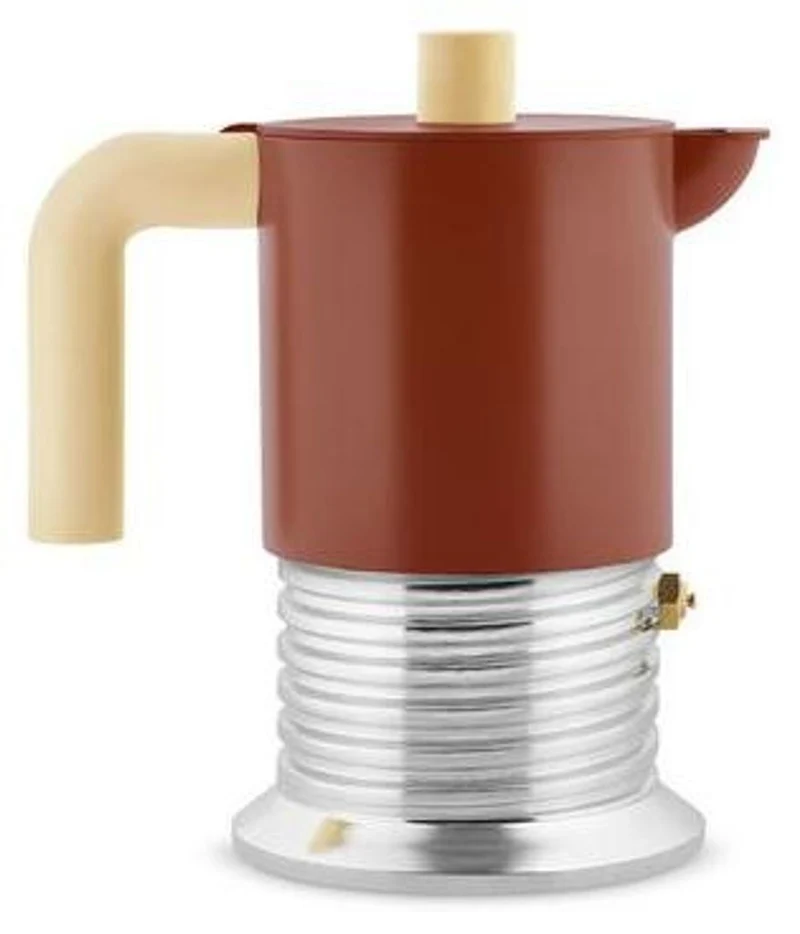 Alessi Caffettiera Vite Marrone 3 Tz