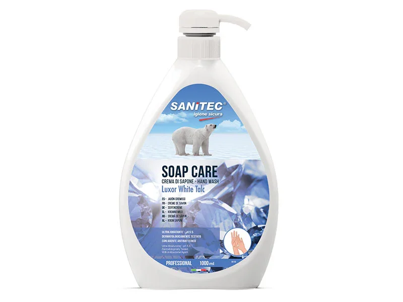 SANITEC Crema di Sapone Luxor – Sapone Liquido Idratante con Antibatterico 1000 ML