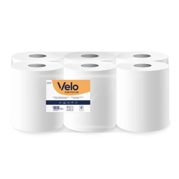 Pure Pulp S21 – Bobine a Spirale in Cellulosa Pura – 2 Veli – 6 Rotoli