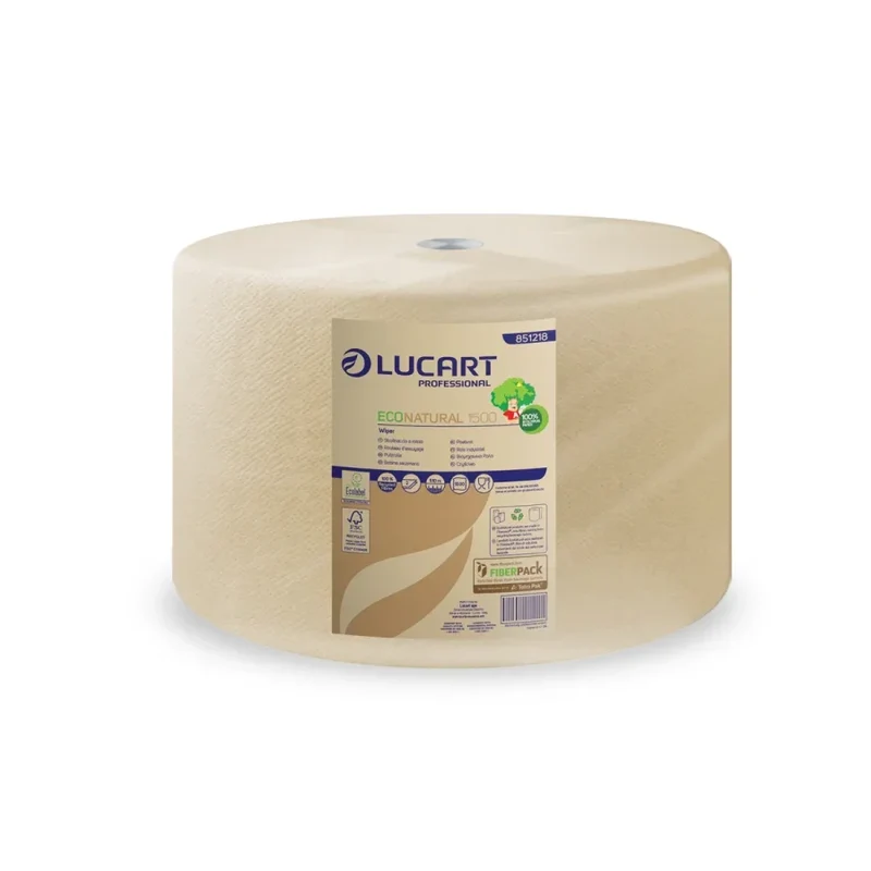 LUCART Professional Econatural 1500 – Strofinacci Industriali a Rotolo