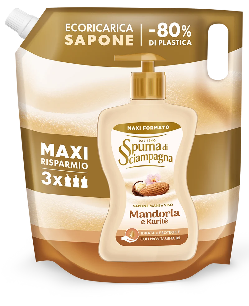 Spuma di Sciampagna Sapone Eco Mandorla 1300 ml