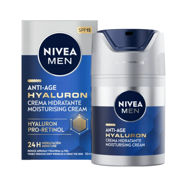 Nivea Men Crema Viso Idratante Anti Age Hyaluron Spf 15 50 Ml