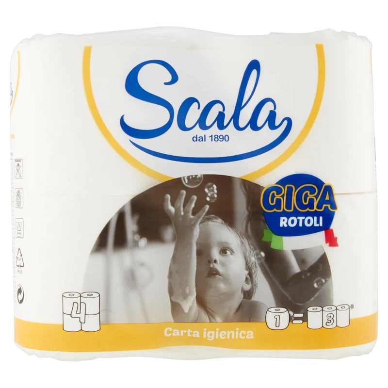 Scala Carta igienica Giga Rotoli 4 pz