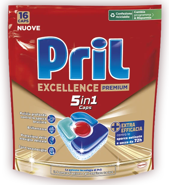 PRIL Excellence Premium 5in1 Caps 16pz (297,6g)