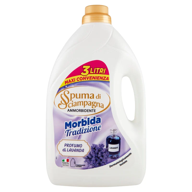 Spuma di Sciampagna Ammorbidente Morbida Tradizione Profumo di Lavanda 3000 ml