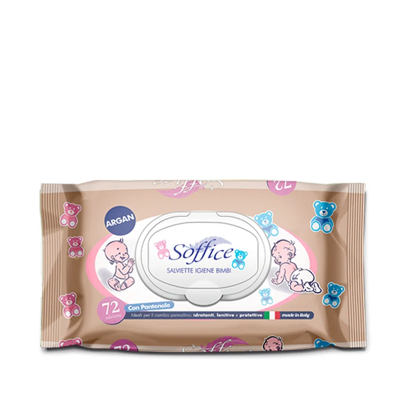 Salviette per l'igiene dei bambini senza alcol e parabeni con olio di argan