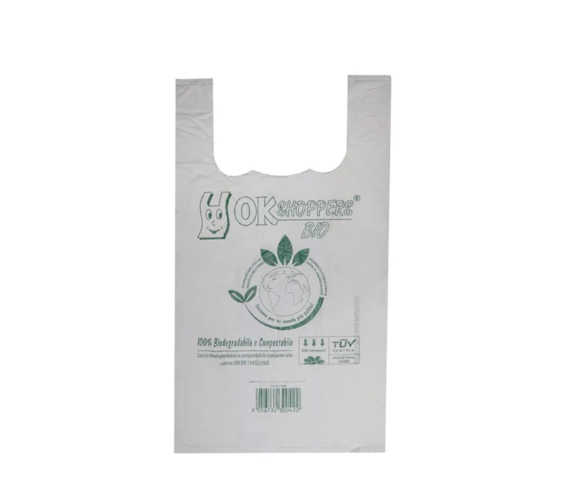 Buste shoppers plastica biodegradabile 27x50cm