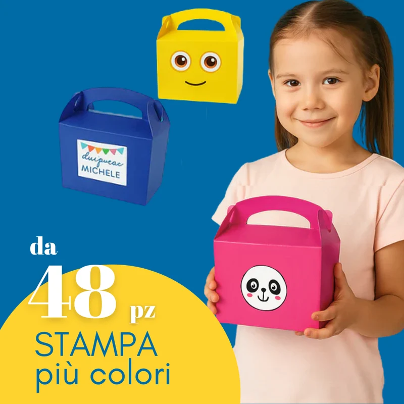 Etichette per Scatole Party personalizzate