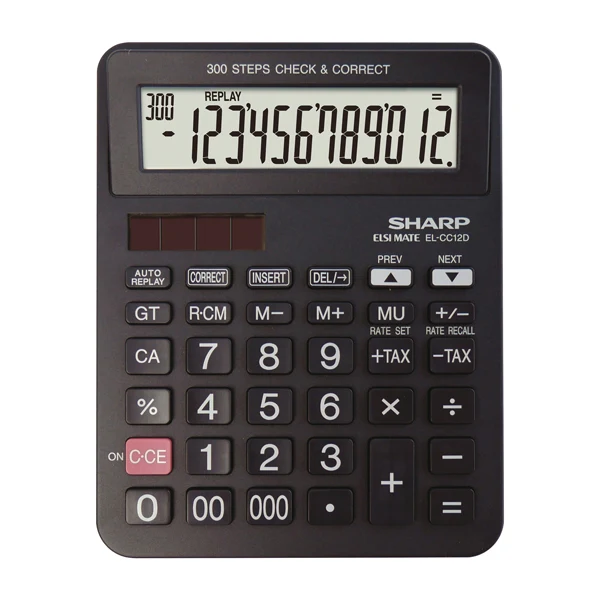 SHARP - EL-CC12D - Sharp - Calcolatrice da Tavolo EL-CC12D - 12 cifre - EL-CC12D - SHAELCC12D - Conf. da 1 Pz.