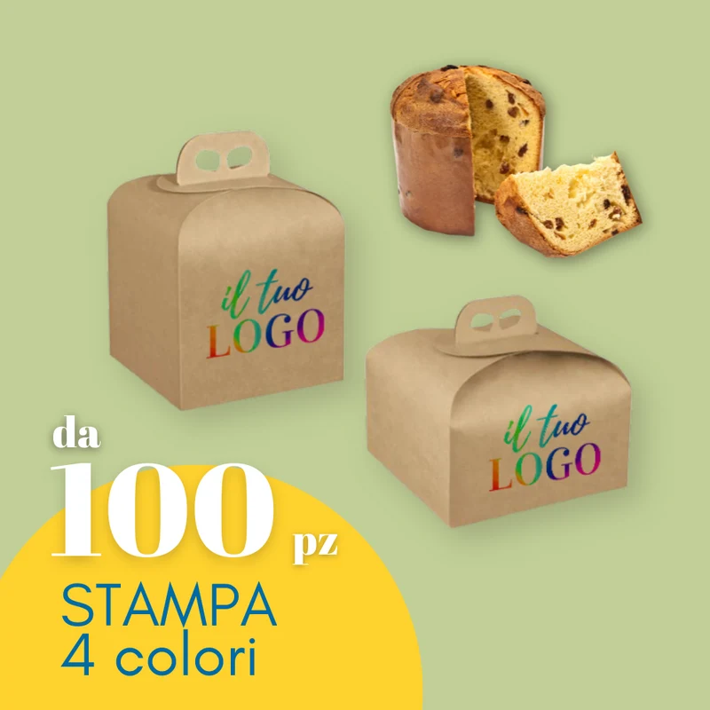 Scatola Panettone Personalizzata 4 colori da 100 pz