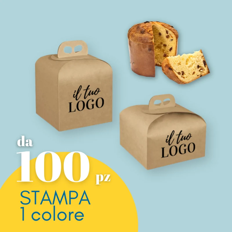 Scatola Panettone Personalizzata 1 colore da 100 pz