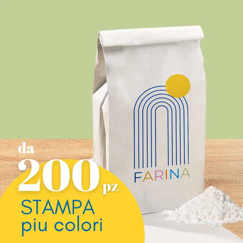 Sacchetti per farina stampa più colori personalizzabili