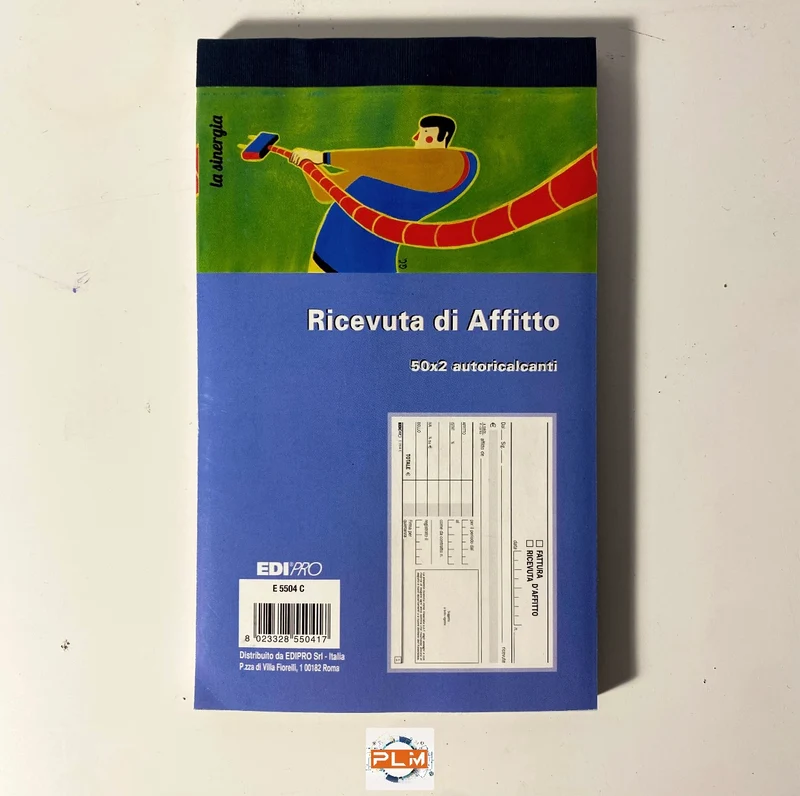 Ricevuta di Affitto in duplice copia Autoricalcante | Formato 16,8x10 cm