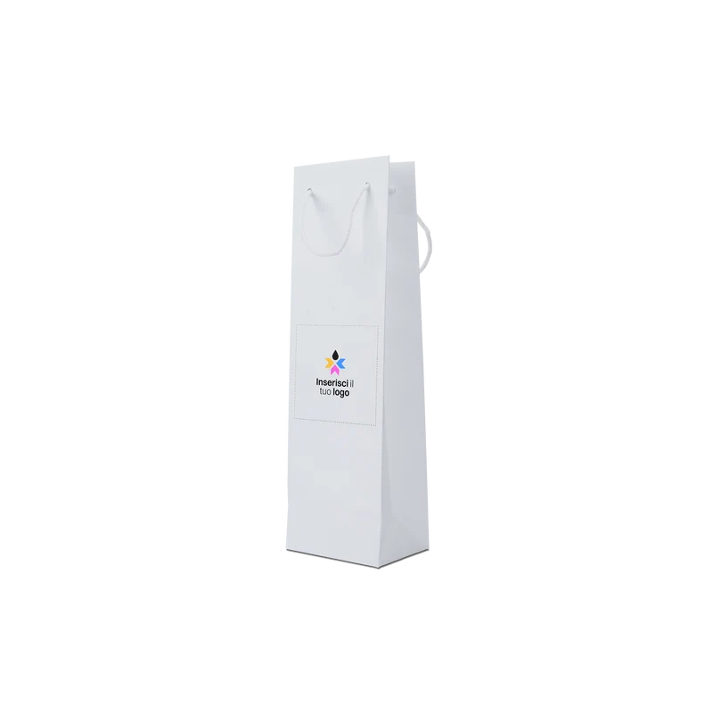 Shopper in carta Portabottiglia Lux sealing bianco