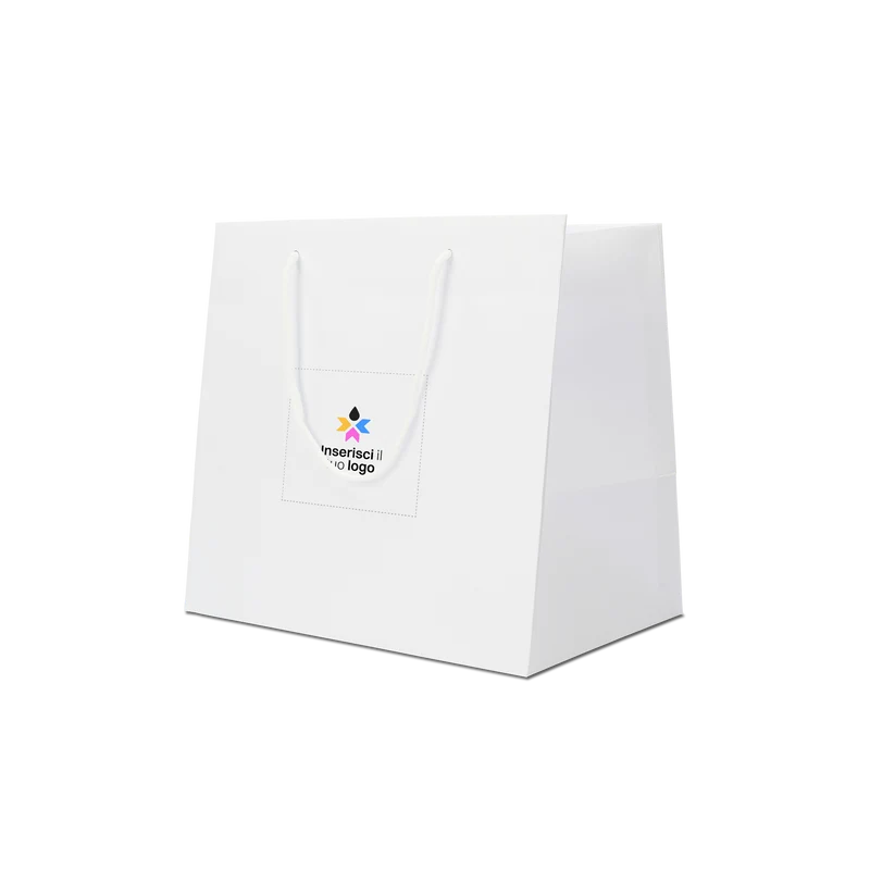 Shopper in carta Lux Take away bianco