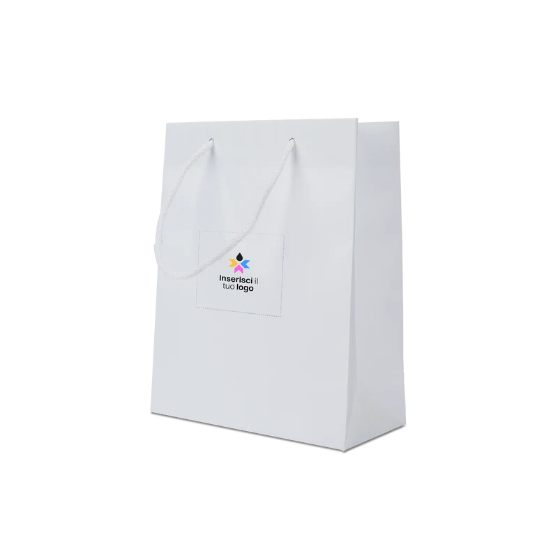 Shopper in carta Lux sealing bianco