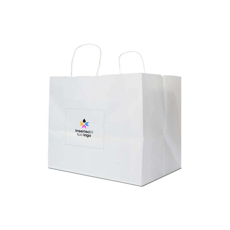 Shopper in carta Elegance Take away bianco