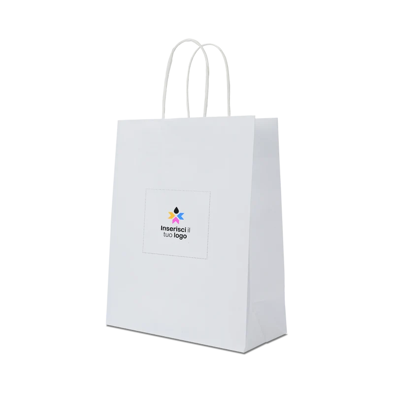 Shopper in carta Elegance sealing bianco