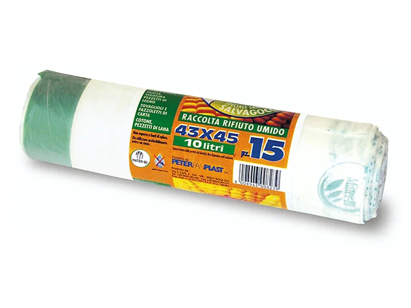 Sacchi Immondizia Umido 43×45 – 10 Litri – 14 PZ