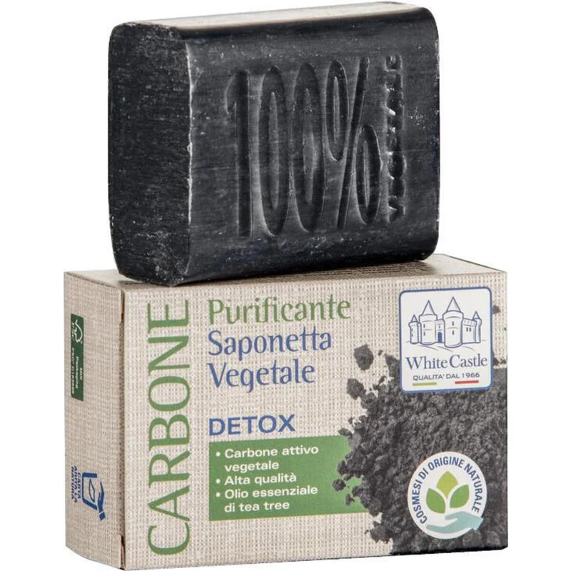 White Castle Saponetta Vegetale Con Carboni Vegetali