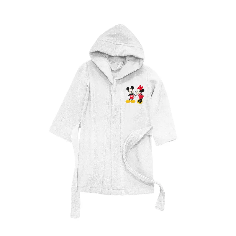 Accappatoio con Cappuccio in Cotone Minnie&Mickey Disney Ragazzo