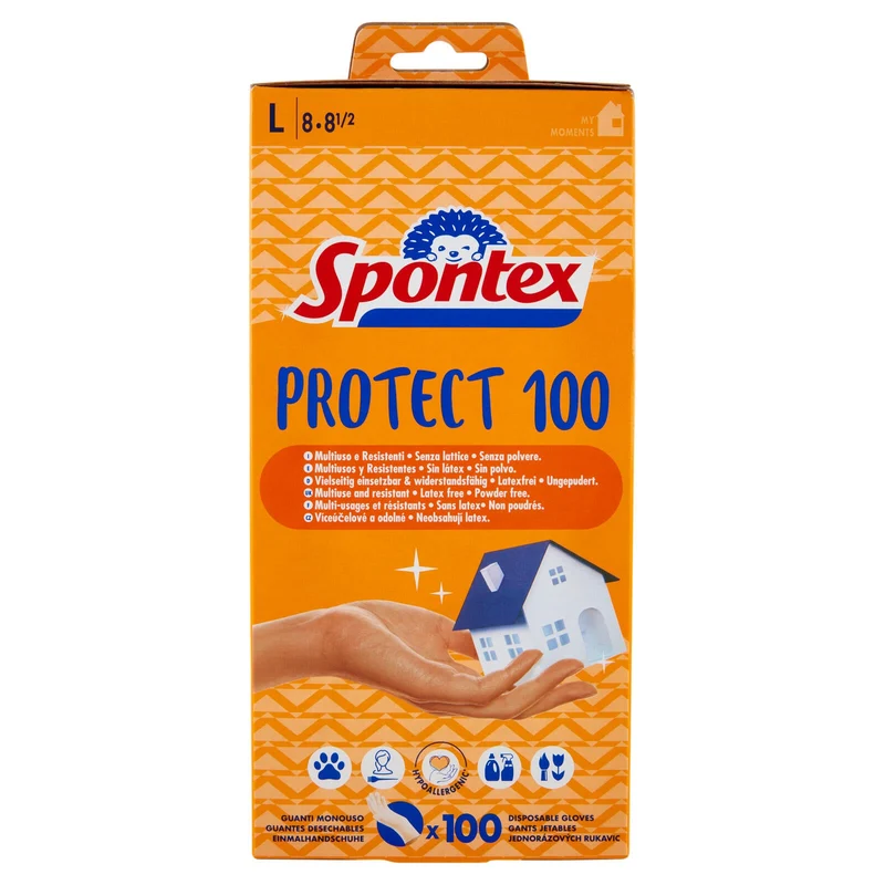 Spontex Guanti Usa&Getta Protect 100 tg L