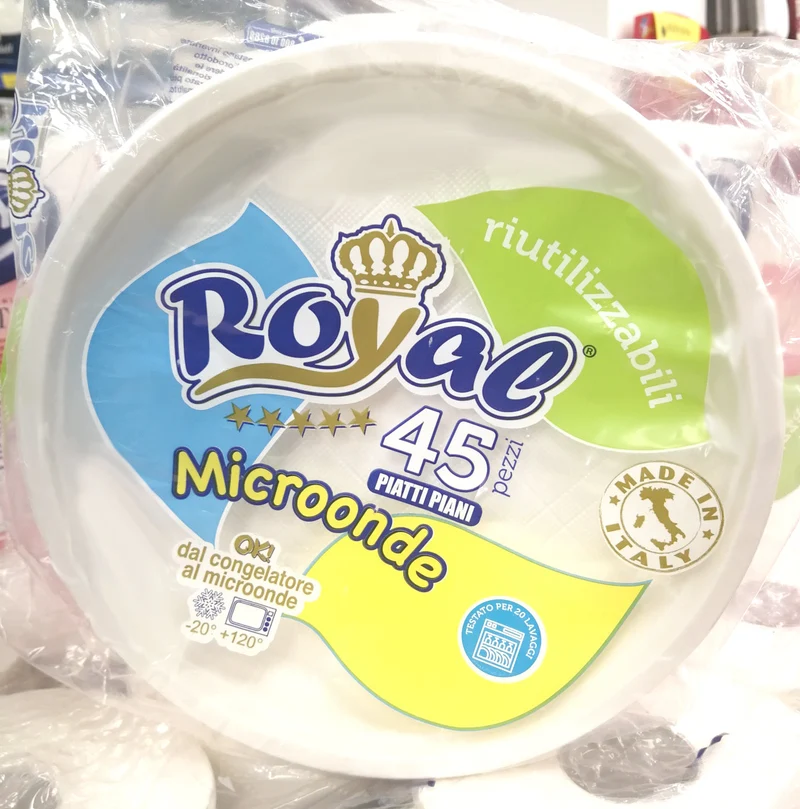 Royal Piatti Piano in Plastica Riutilizzabile x45