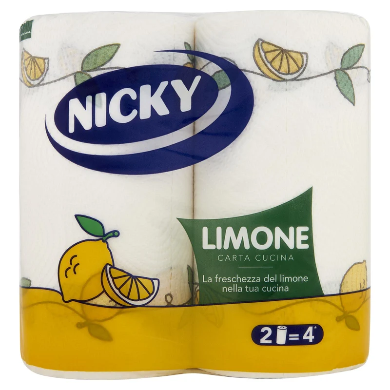 Nicky Limone Carta Cucina 2 pz