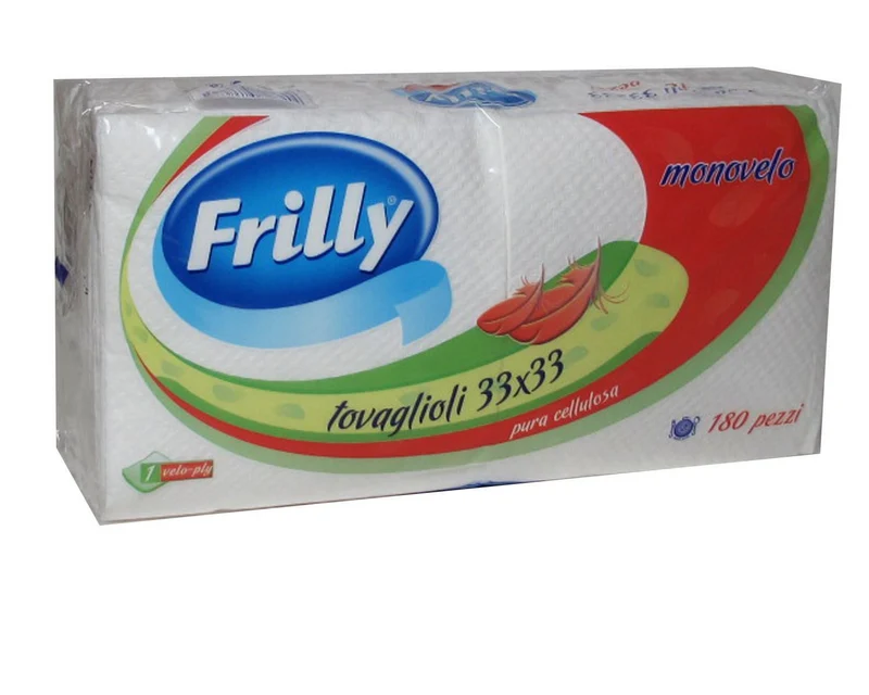 Frilly - Tovaglioli Di Carta Bianchi Monovelo - 180 Pezzi
