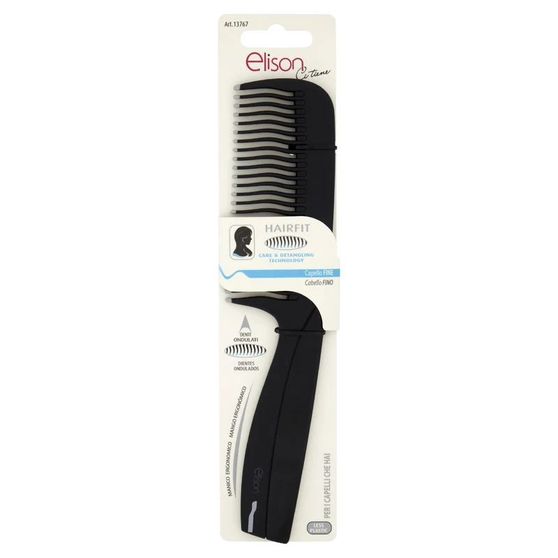 elison Hairfit Pettine Antistatico con Manico Ergonomico Capello Fine