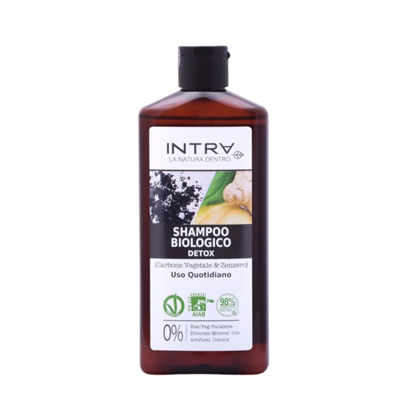 Intra - Shampoo Detox al Carbone Vegetale e Zenzero - 250ml