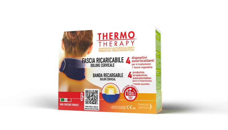 ThermoTherapy Dolore Cervicale fascia regolabile + 4 Dispositivi Autoriscaldanti