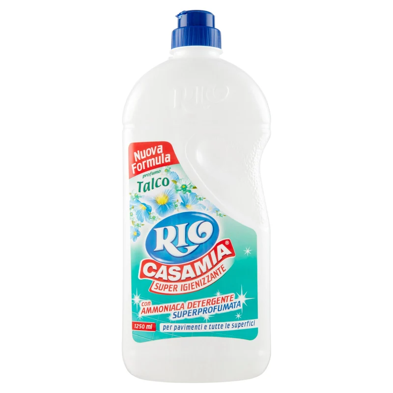 Rio Casamia Super Igienizzante con Ammoniaca Detergente Superprofumata profumo Talco 1250 ml