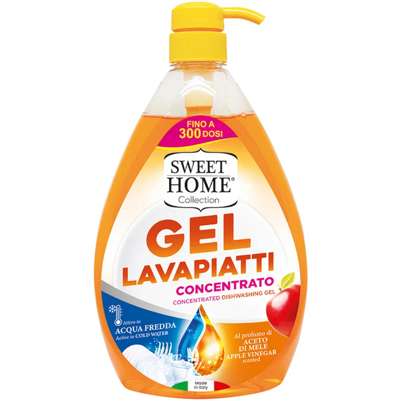 Sweet Home - Gel Lavapiatti Concentrato all'Aceto di Mele - 1000 ml