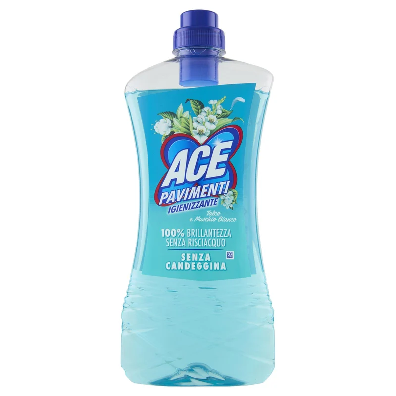 Ace Pavimenti Igienizzante Talco e Muschio Bianco Senza Candeggina 1 L