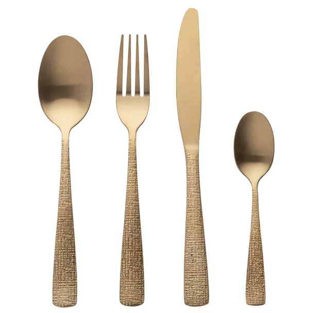 SET 24 POSATE ORO MATT