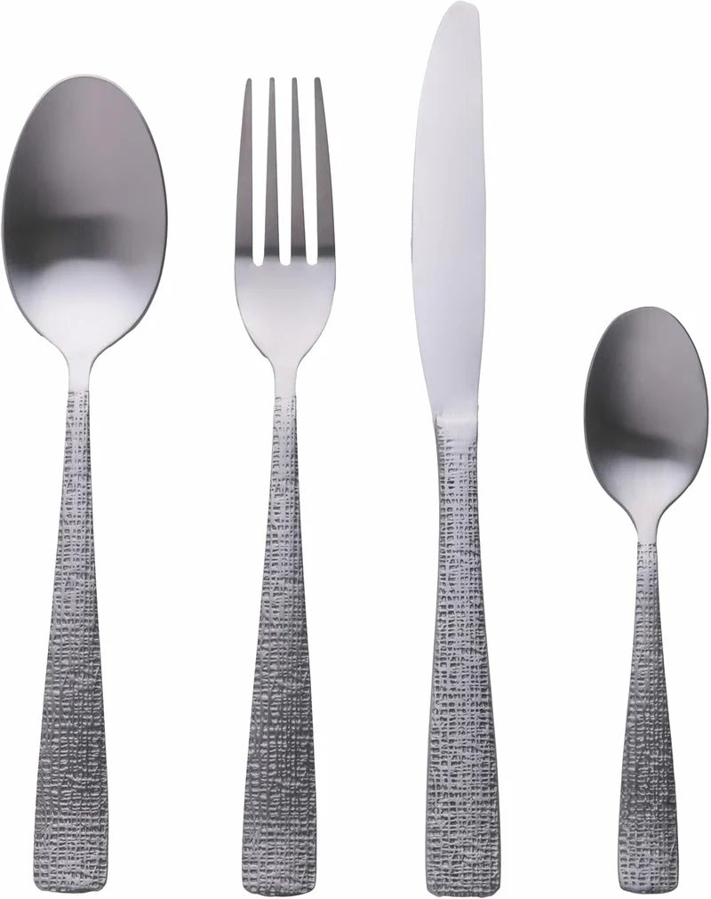 SET 24 POSATE SILVER MATT