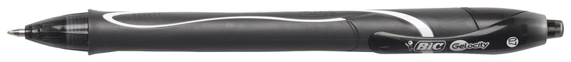 BIC Gel-ocity Quick Dry Clip-on retractable ballpoint Penna Medio, Nero, 0.7 mm