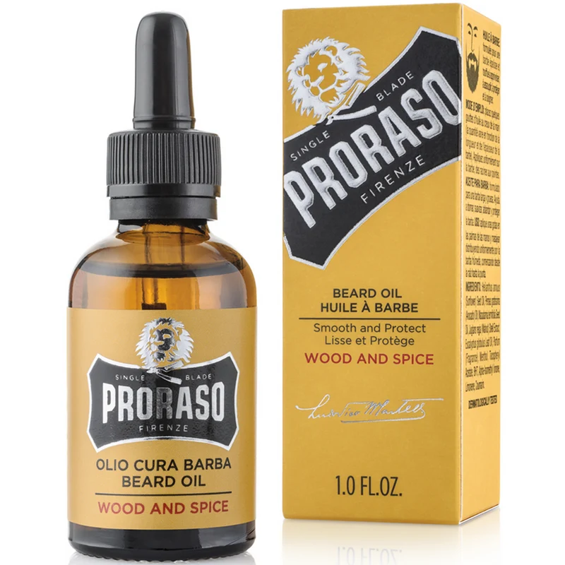 PRORASO - Olio per Cura Barba Wood & Spice - 30 ml