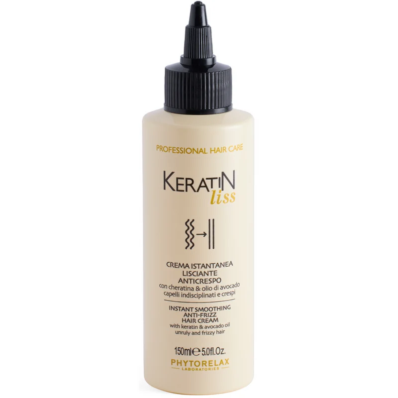 PHYTORELAX - Crema lisciante istantanea anticrespo con cheratina e olio di avocado - 150 ml
