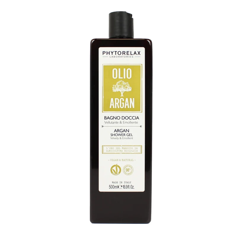 PHYTORELAX - Bagnoschiuma doccia gel all'Olio di Argan per una pelle morbida e idratata - 500 ml